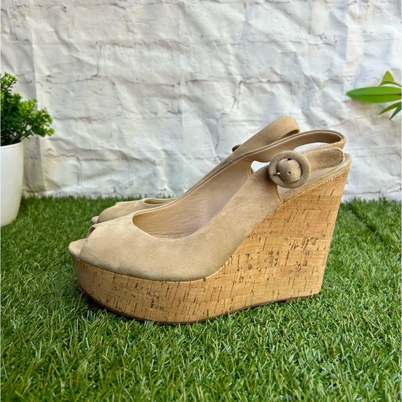 Veronica Beard
Dali Sand Suede Peep-Toe Wedge Platform Sandals size 8 women - Picture 7 of 15